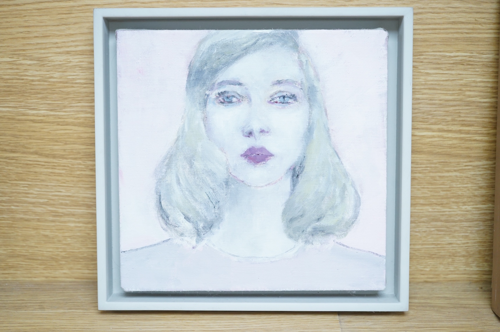 Jane Mansford (contemporary), 'Woman', oil on linen, unsigned, St Anne’s Galleries label verso, 20 x 21cm